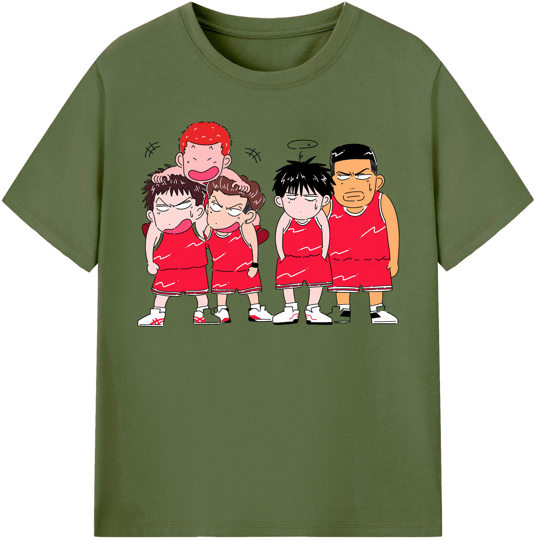 SLAM DUNK／スラムダンク 綿100％半袖Tシャツ（フロントプリント）
